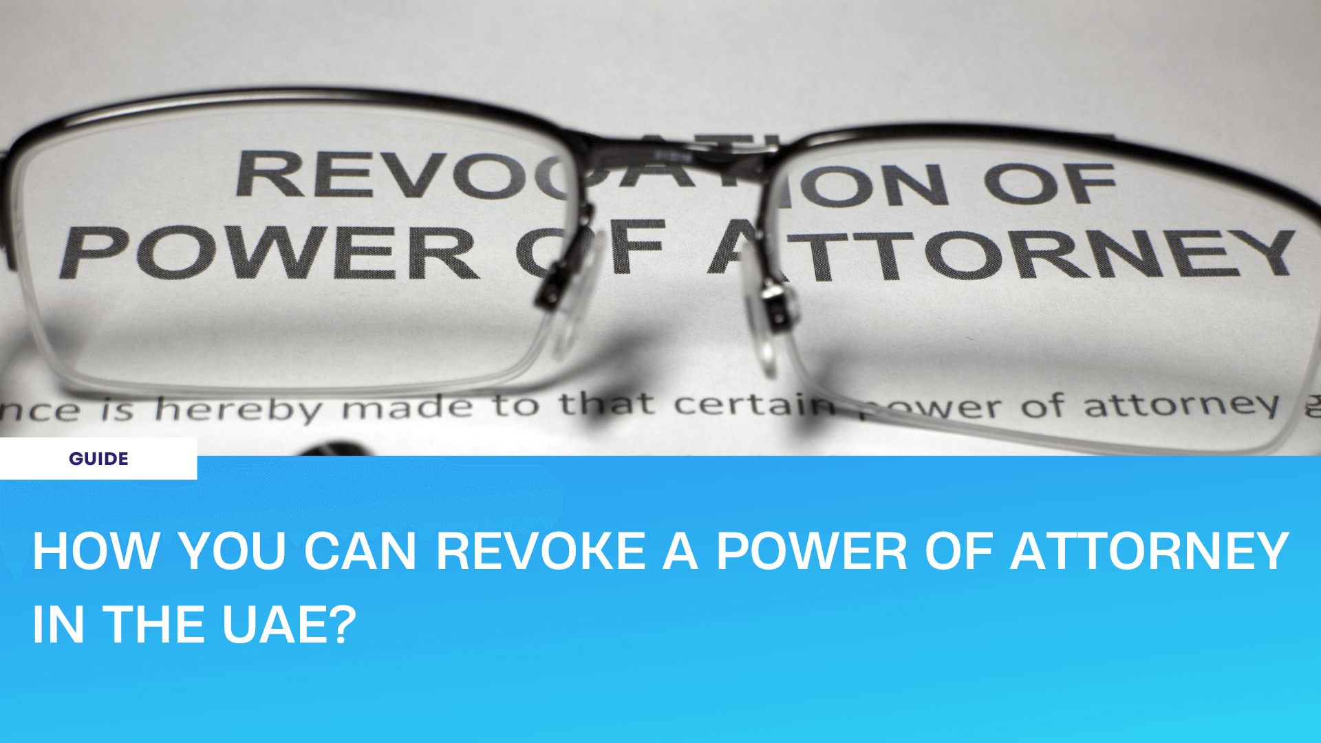 Revoke a Power of Attorney