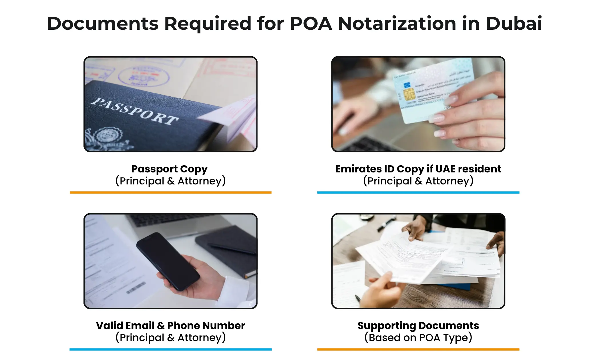Documents required for POA Notarization in Dubai