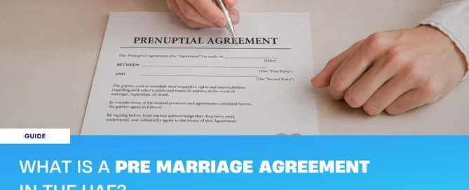 What is a pre marriage agreement in the UAE guide